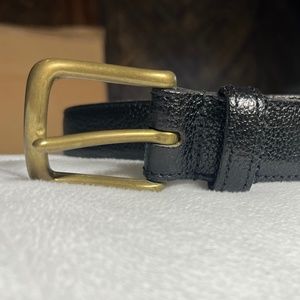Mens J.Crew Black Leather belt EUC size 36